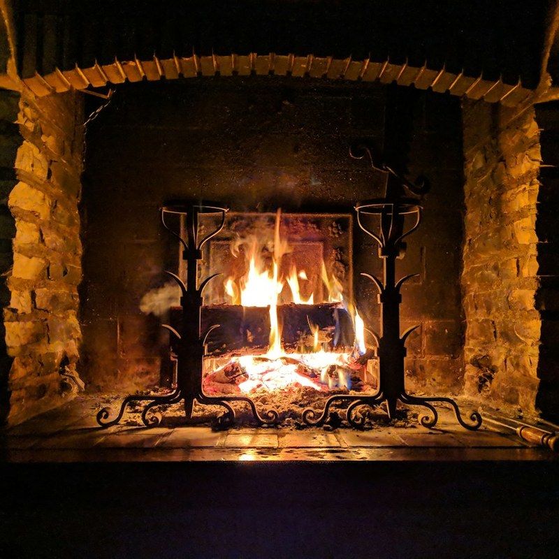 Cozy autumn: Fireplace